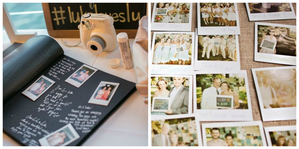 polaroid guestbook photo booth wedding